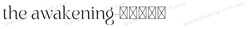 the awakening字体转换